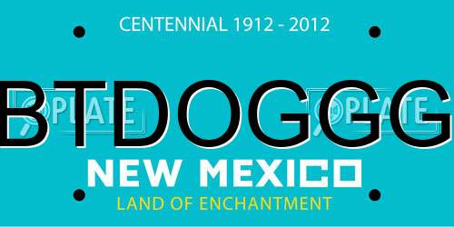 BTDOGGG New Mexico License Plate