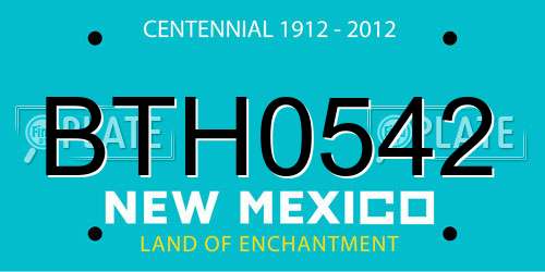 BTH0542 New Mexico License Plate
