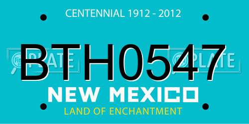 BTH0547 New Mexico License Plate