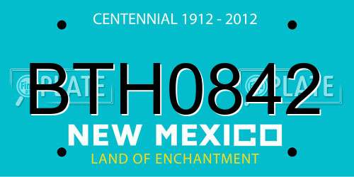BTH0842 New Mexico License Plate