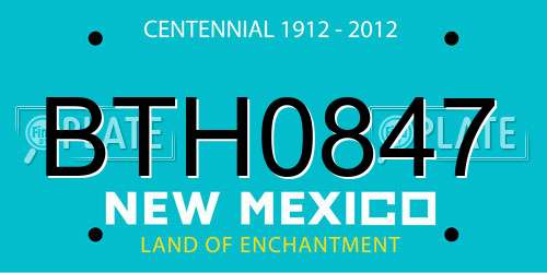 BTH0847 New Mexico License Plate