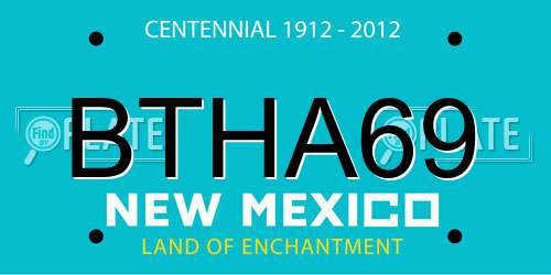 BTHA69 New Mexico License Plate