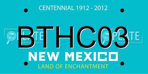 BTHC03 New Mexico License Plate