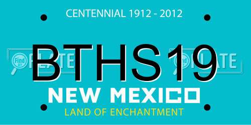 BTHS19 New Mexico License Plate
