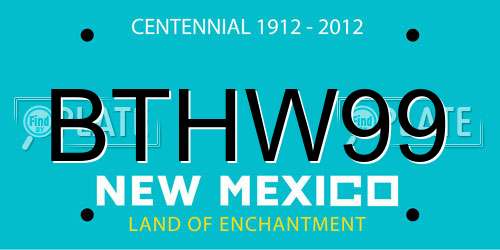 BTHW99 New Mexico License Plate