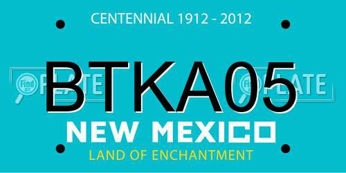 BTKA05 New Mexico License Plate