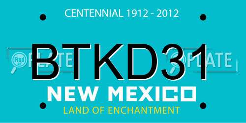 BTKD31 New Mexico License Plate
