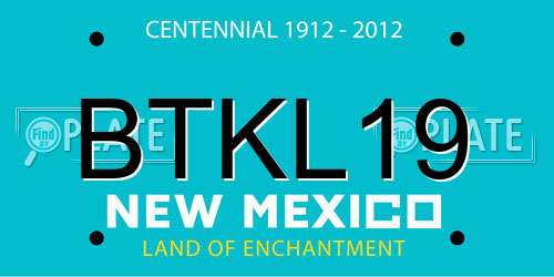 BTKL19 New Mexico License Plate
