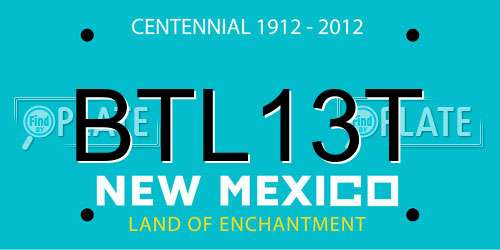 BTL13T New Mexico License Plate