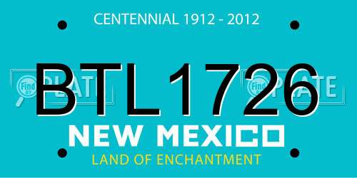 BTL1726 New Mexico License Plate