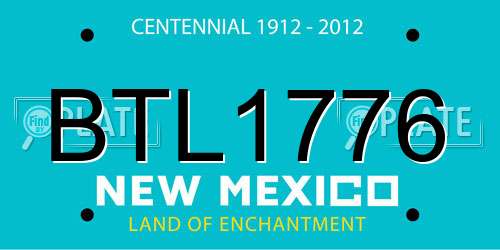 BTL1776 New Mexico License Plate