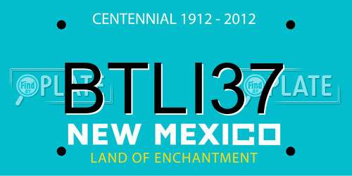 BTLI37 New Mexico License Plate