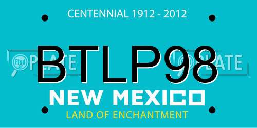 BTLP98 New Mexico License Plate
