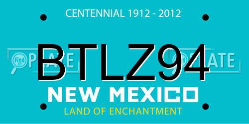 BTLZ94 New Mexico License Plate