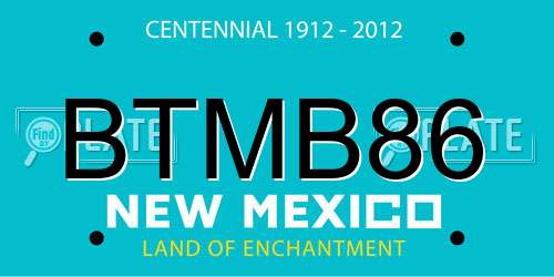 BTMB86 New Mexico License Plate