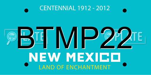 BTMP22 New Mexico License Plate
