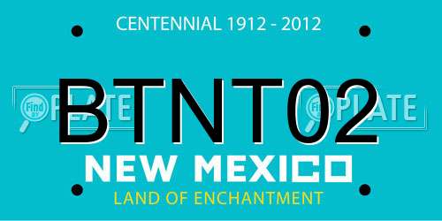 BTNT02 New Mexico License Plate