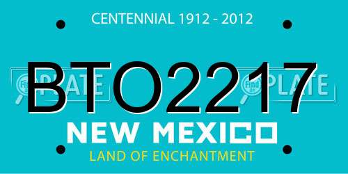BTO2217 New Mexico License Plate