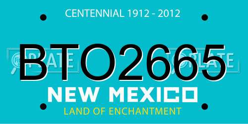 BTO2665 New Mexico License Plate