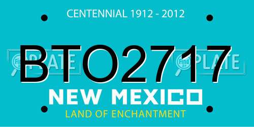 BTO2717 New Mexico License Plate