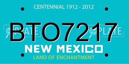 BTO7217 New Mexico License Plate
