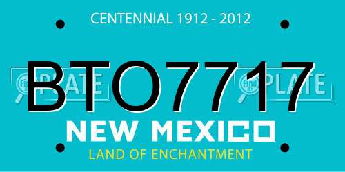 BTO7717 New Mexico License Plate