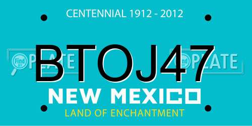 BTOJ47 New Mexico License Plate