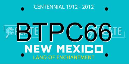 BTPC66 New Mexico License Plate