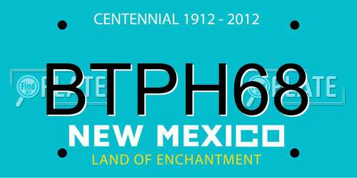 BTPH68 New Mexico License Plate