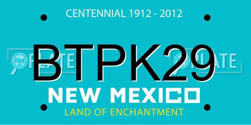 BTPK29 New Mexico License Plate
