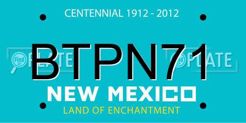 BTPN71 New Mexico License Plate