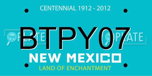 BTPY07 New Mexico License Plate