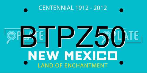 BTPZ50 New Mexico License Plate