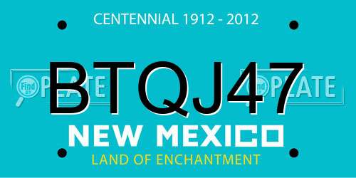 BTQJ47 New Mexico License Plate
