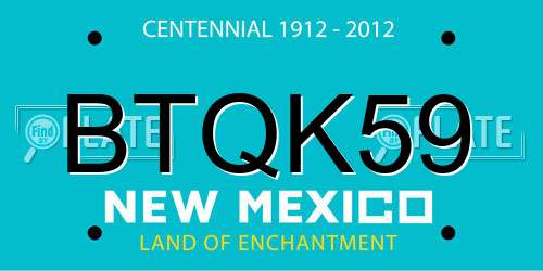 BTQK59 New Mexico License Plate