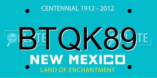 BTQK89 New Mexico License Plate