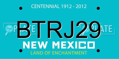 BTRJ29 New Mexico License Plate