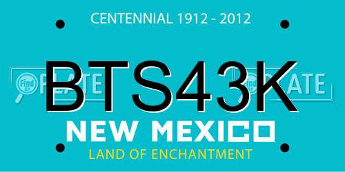 BTS43K New Mexico License Plate