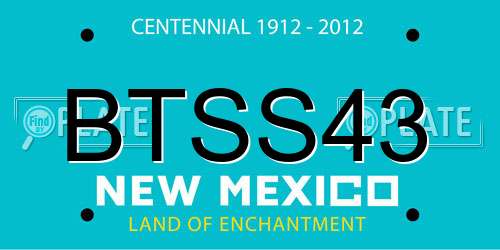 BTSS43 New Mexico License Plate