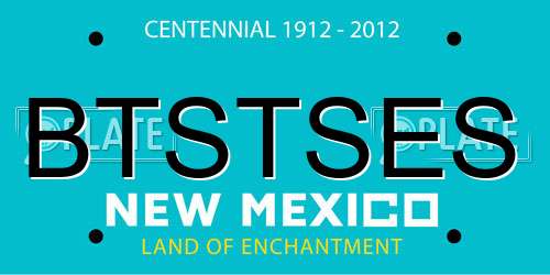 BTSTSES New Mexico License Plate