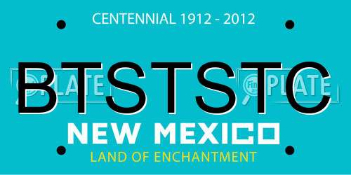 BTSTSTC New Mexico License Plate