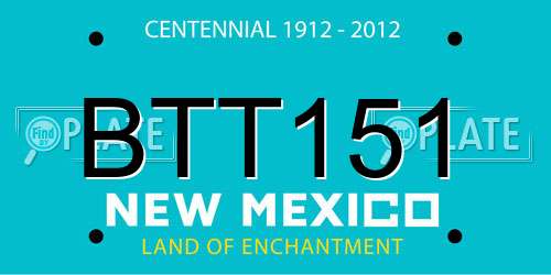 BTT151 New Mexico License Plate