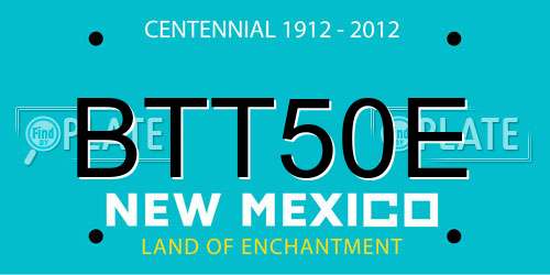 BTT50E New Mexico License Plate