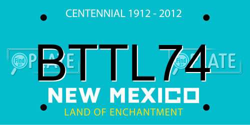 BTTL74 New Mexico License Plate