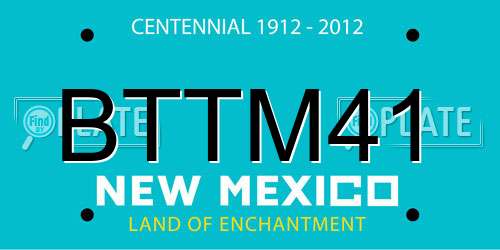 BTTM41 New Mexico License Plate