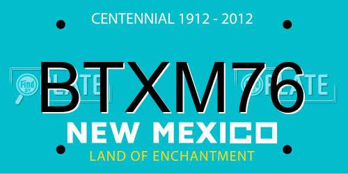 BTXM76 New Mexico License Plate