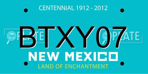 BTXY07 New Mexico License Plate