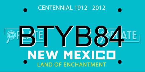 BTYB84 New Mexico License Plate