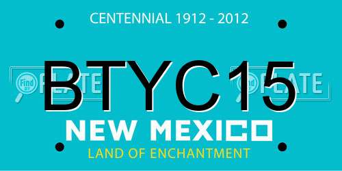 BTYC15 New Mexico License Plate