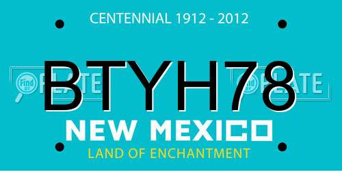 BTYH78 New Mexico License Plate